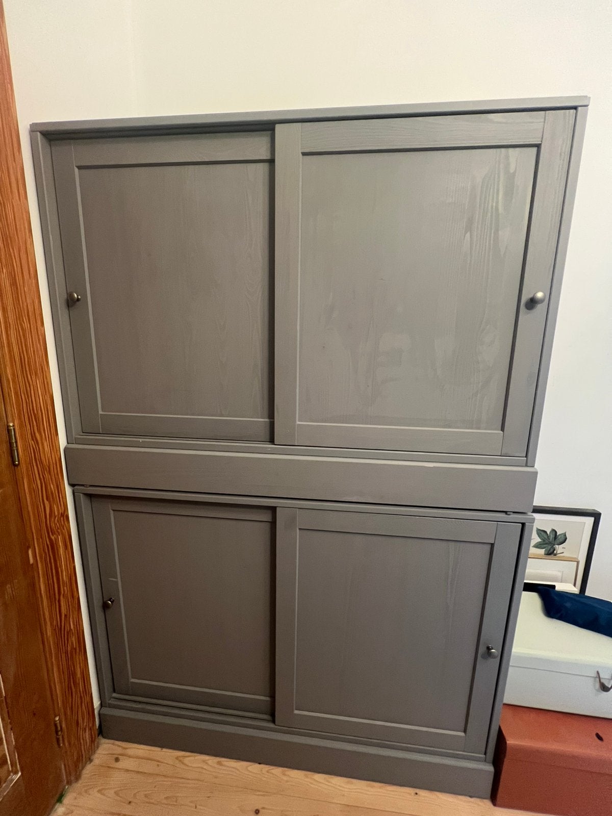 2x ikea havsta buffet basiselement grijs, Enlèvement, Utilisé