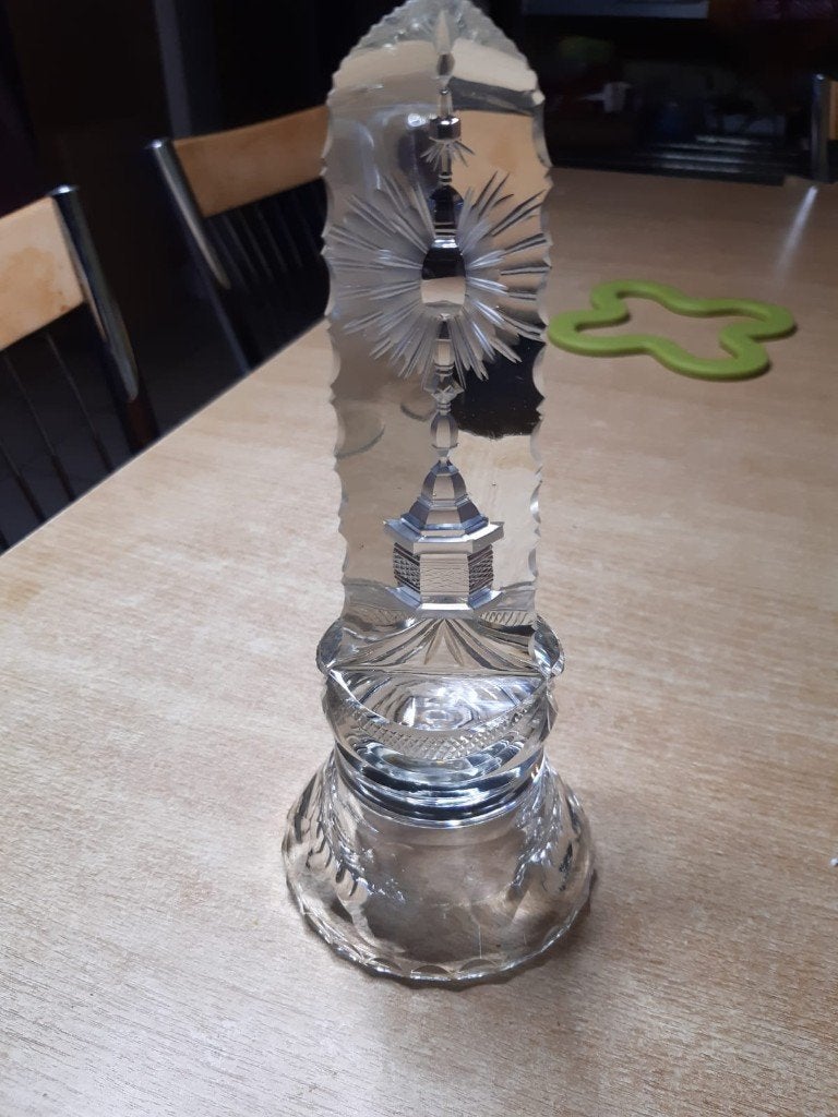 Prisme de type obélisque - cristal Val St Lambert, Enlèvement ou Envoi