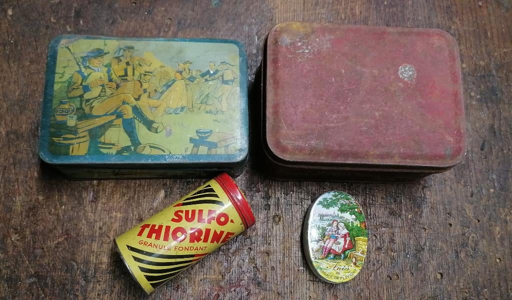 Boites tôle lithographiées, Envoi, Utilisé, Biscuits, Autres marques