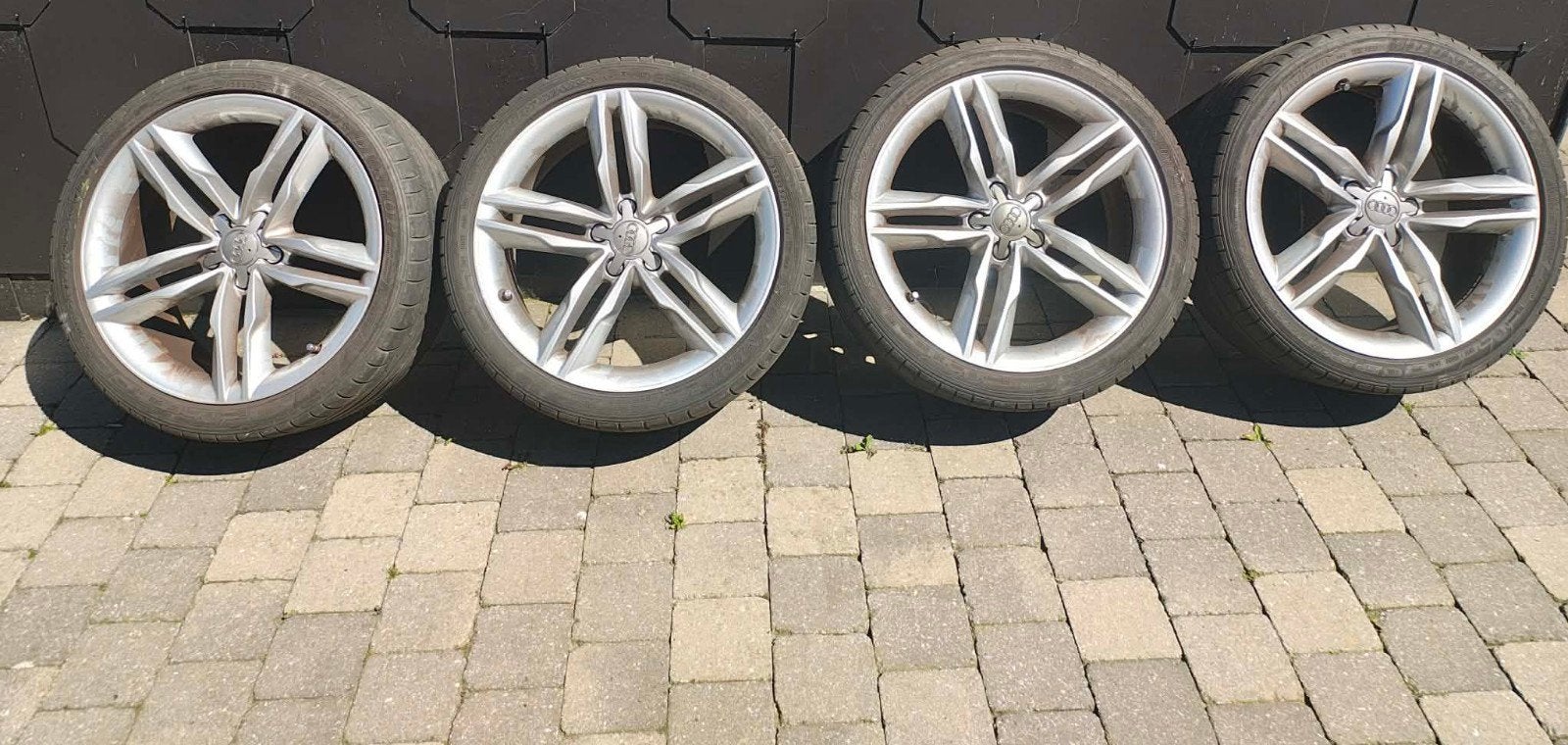 4 jantes Audi 19''+ pneus dunlop, 19 pouces, Pneu(s)