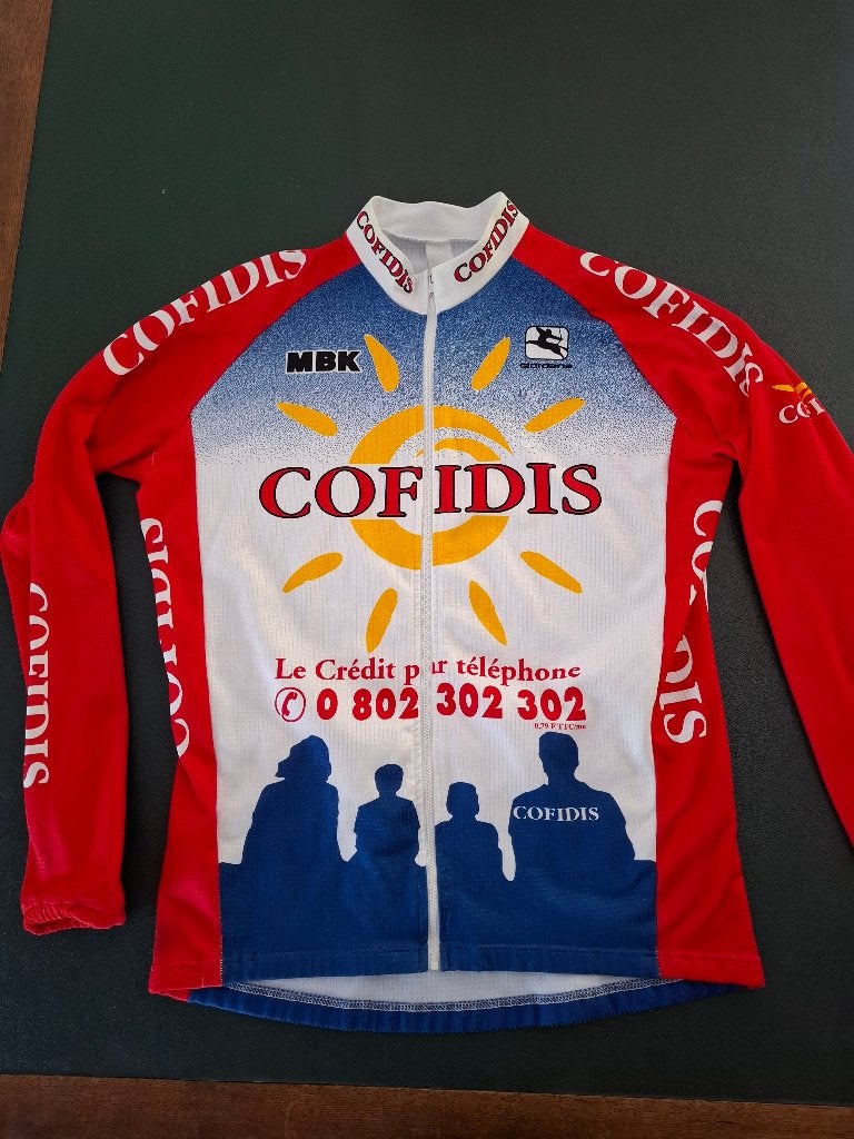 wielertrui koerstruitje Cofidis lange mouw, Enlèvement ou Envoi, Utilisé, Vêtements