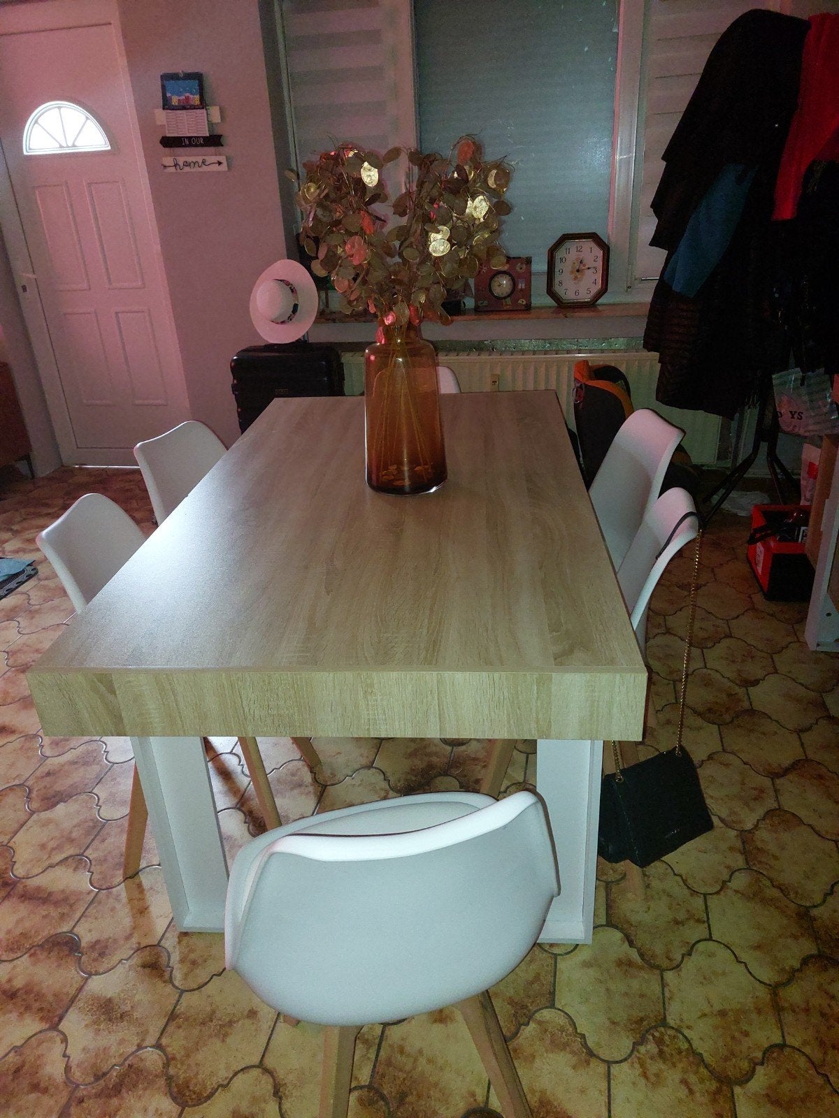 table de salle à manger + 4 chaises, Maison & Meubles, Enlèvement