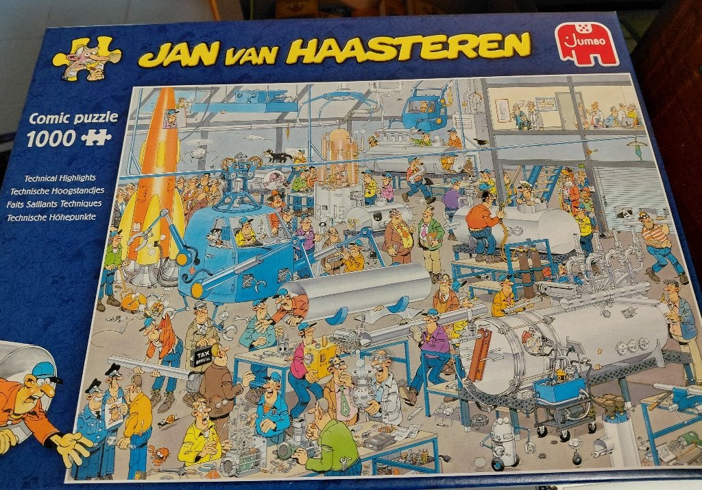 Puzzels Van Haasteren en Wasgij, Ophalen, 500 t/m 1500 stukjes, Zo goed als nieuw, Legpuzzel