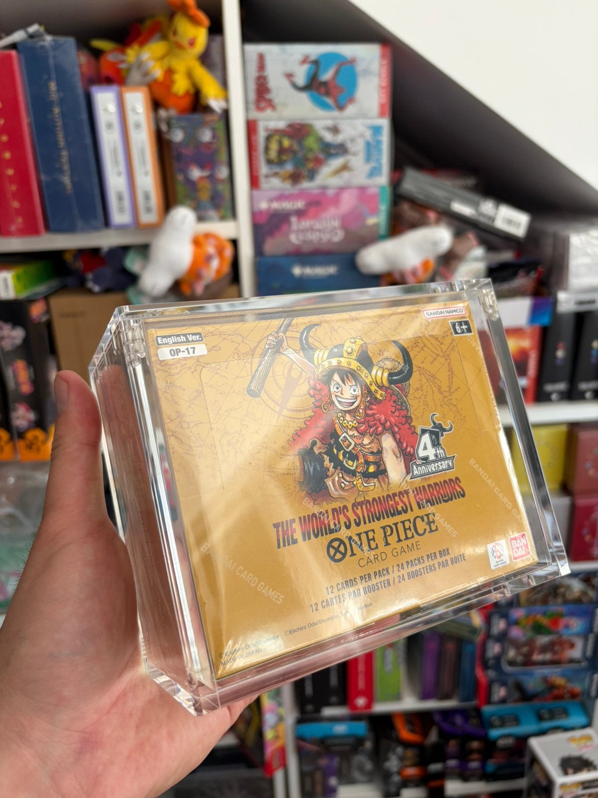 One Piece OP-17  Booster Box Acrylic Acryl Case Magnetic UV, Ophalen of Verzenden, Zo goed als nieuw, Booster