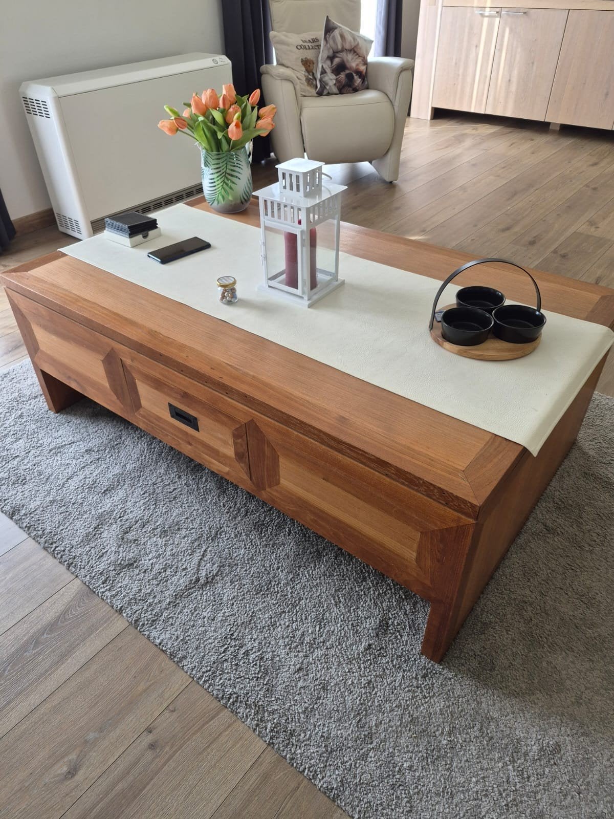 salontafel hout, Ophalen