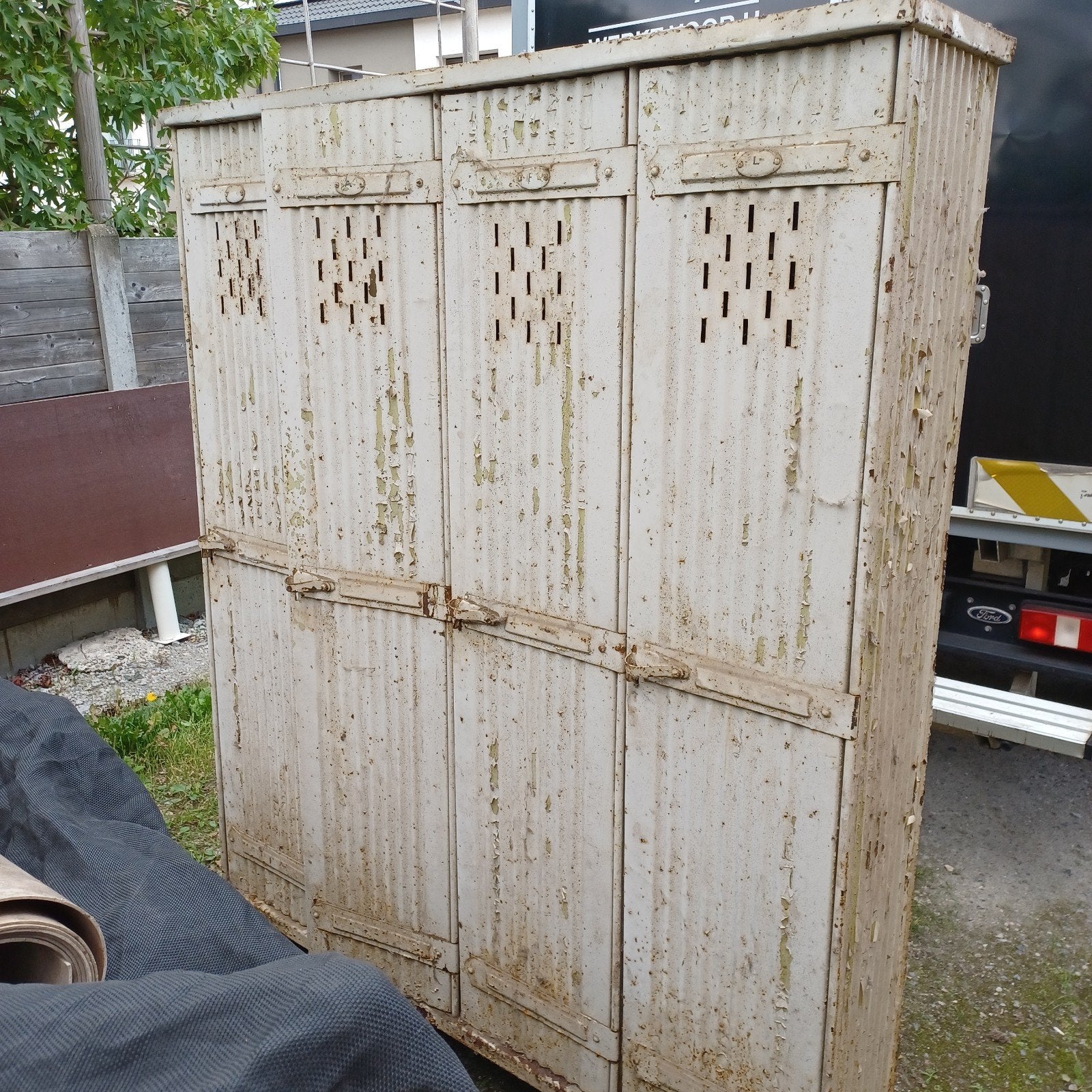 Armoire à casiers Strafor industrielle vintage unique (année, Enlèvement