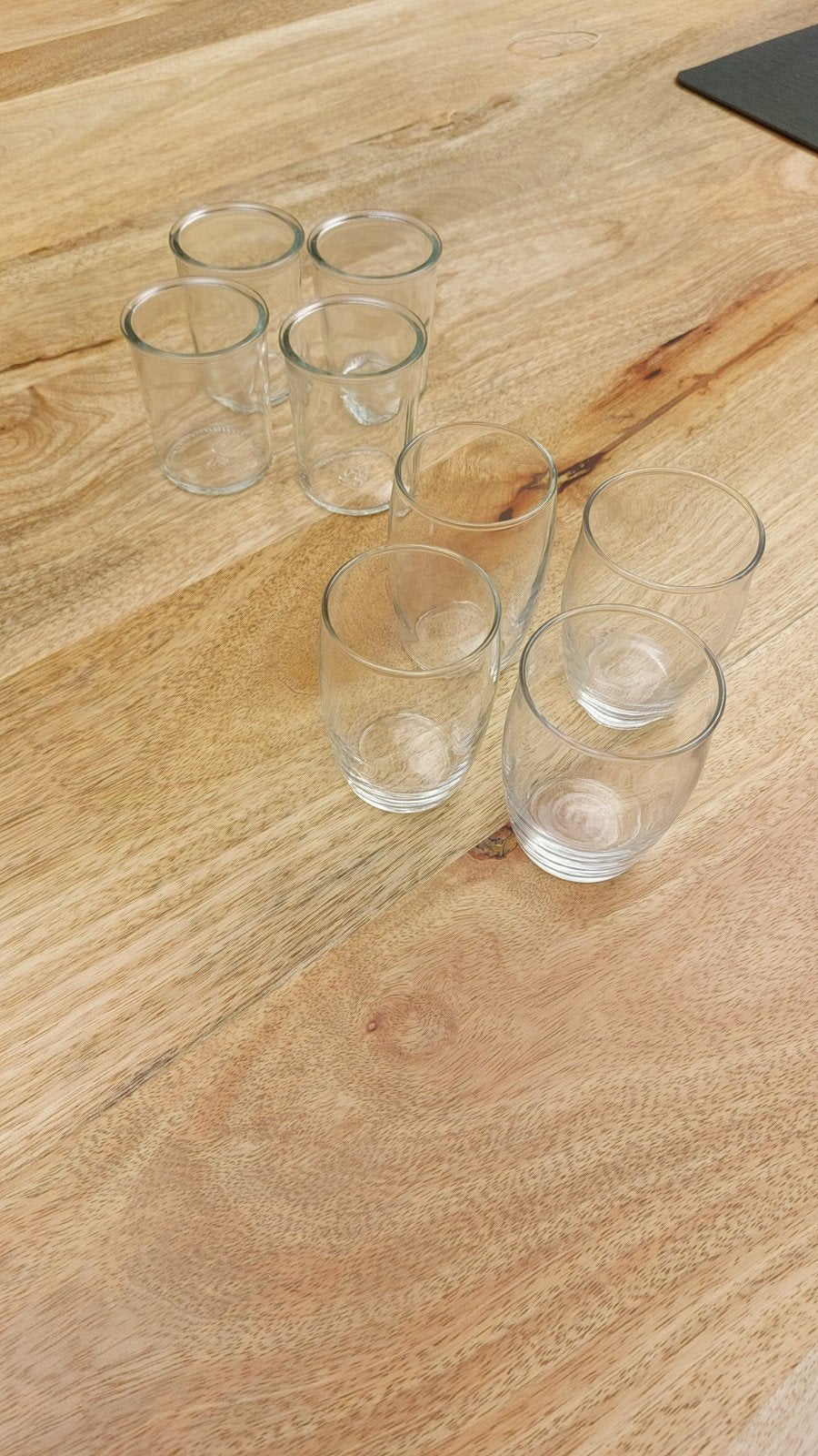 kleine glaasjes, Ophalen