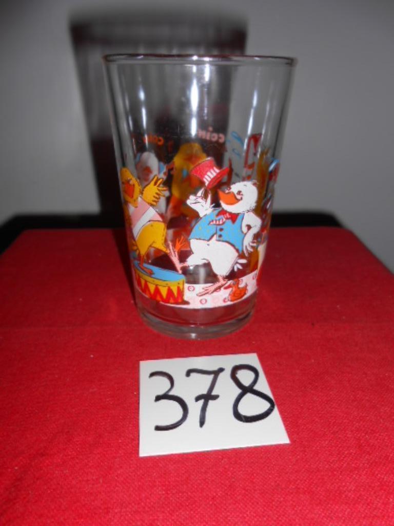 pièce de monnaie poulets vintage en verre marque : VMC, Collections, Enlèvement ou Envoi, Utilisé, Verre à eau