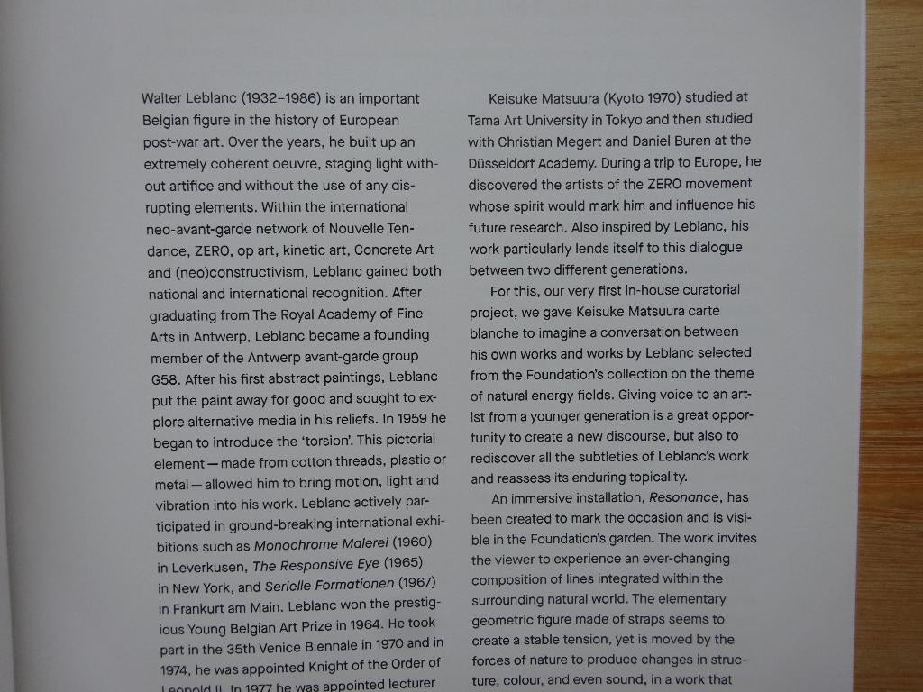 Walter Leblanc en Keisuke Matsuura, Resonance, 2020, Ophalen, Nieuw, Schilder- en Tekenkunst
