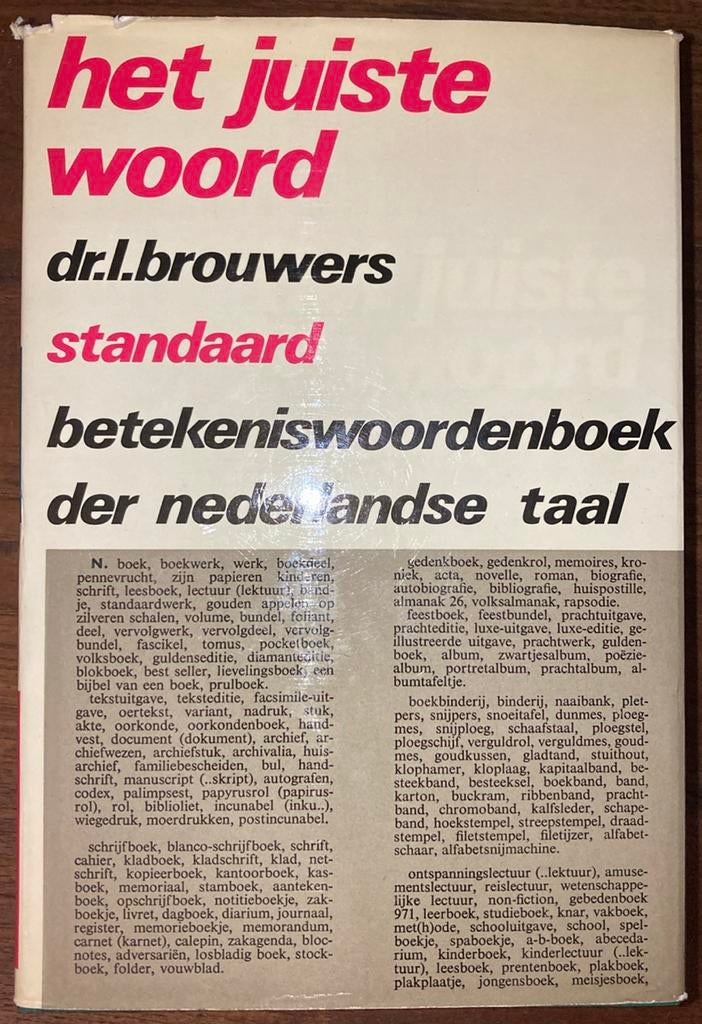 Het juiste woord. Dr. L. Brouwers, Boeken, Verzenden