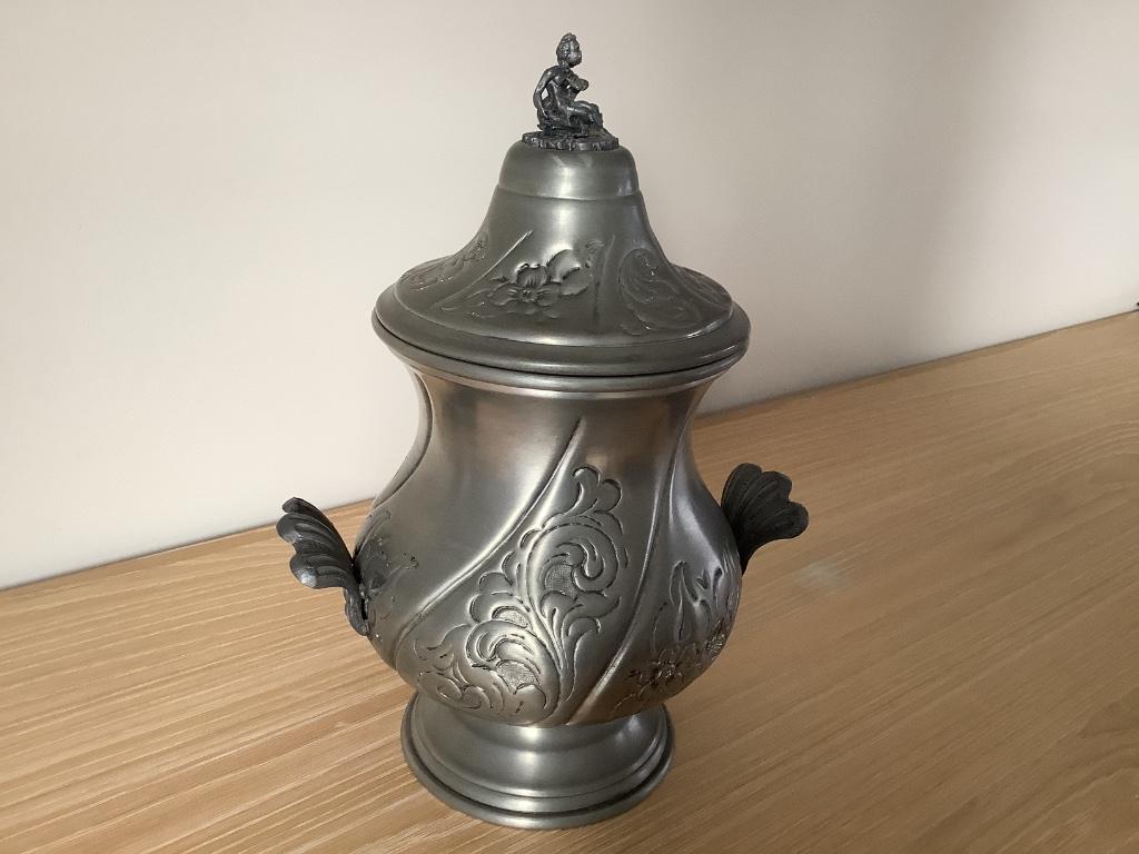 Vaas in tin, Ophalen of Verzenden