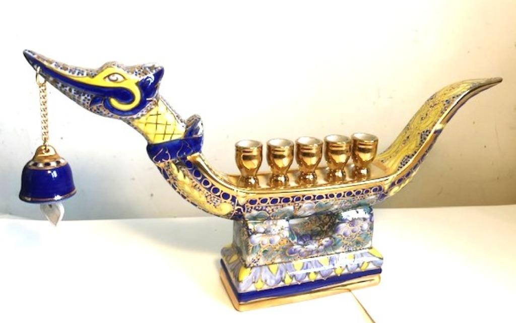 Bougeoir thaïlandais Royal Barge PiKul petit dorée✨😍🎁👌, Autres styles, Enlèvement ou Envoi, Asie, Religion