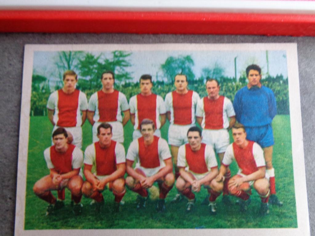 MONTY GUM VOETBAL  KAART  PRENT  AJAX   SIXTIES  JAR, Ophalen of Verzenden
