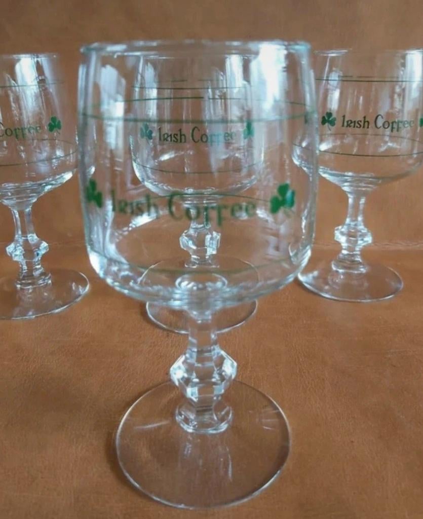 Set van 6 Durobor Belgium Made Irish Coffee-glazen, Ophalen of Verzenden, Zo goed als nieuw