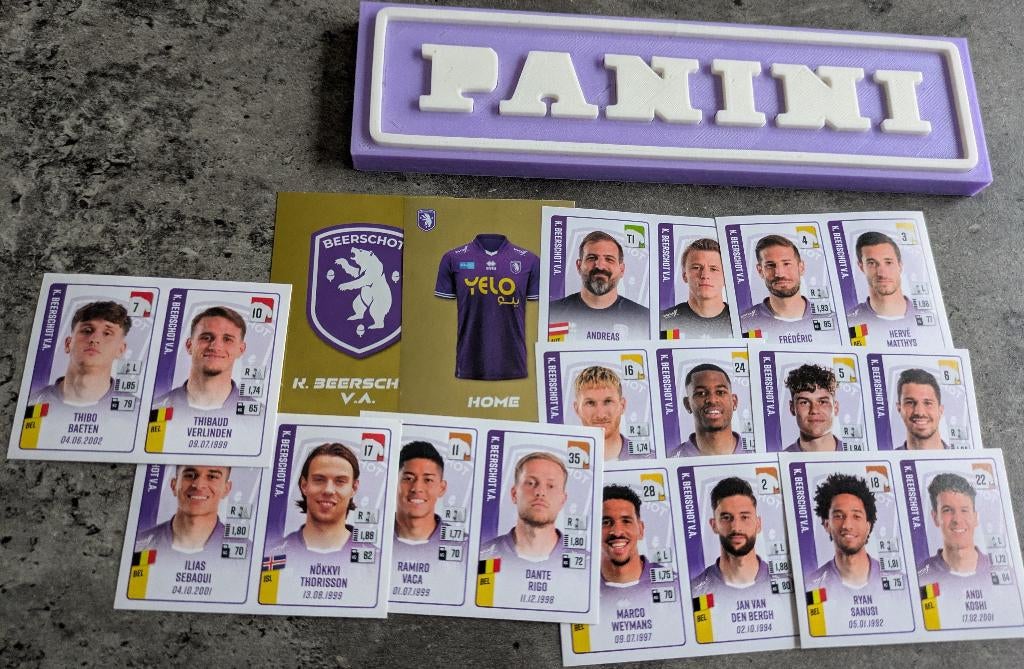 Panini FOOTBALL 2022/23 11 STICKERS BEERSCHOT VOETBAL, Ophalen of Verzenden, Nieuw
