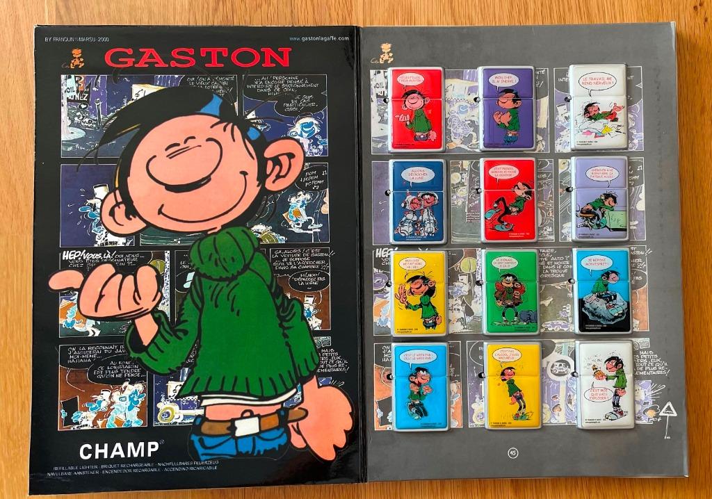 Franquin-Gaston Lagaffe-Guust Flater-"Zippo" aanstekers, Ophalen