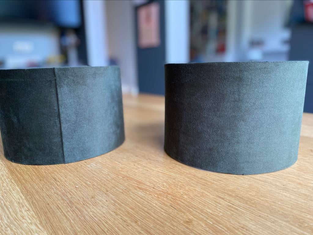 Twee lampenkappen, Moins de 25 cm, Enlèvement ou Envoi, Rond, Vert
