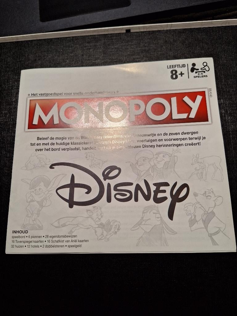 MONOPOLY DISNEY 2016 NEERLANDAIS, Hobby en Vrije tijd, Vijf spelers of meer, Ophalen of Verzenden, Zo goed als nieuw, Hasbro