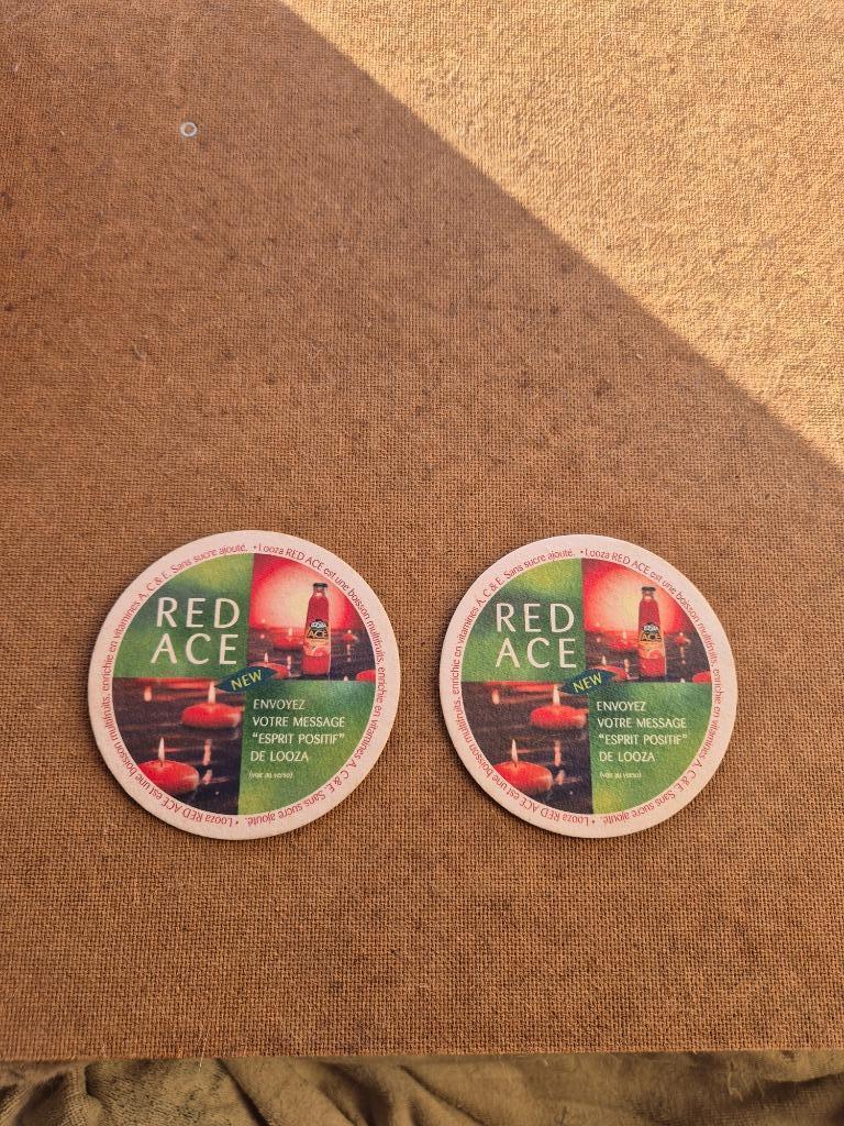Sous bock Looza Red Ace (modèle 2), Enlèvement ou Envoi, Utilisé, Sous-bock, Autres marques