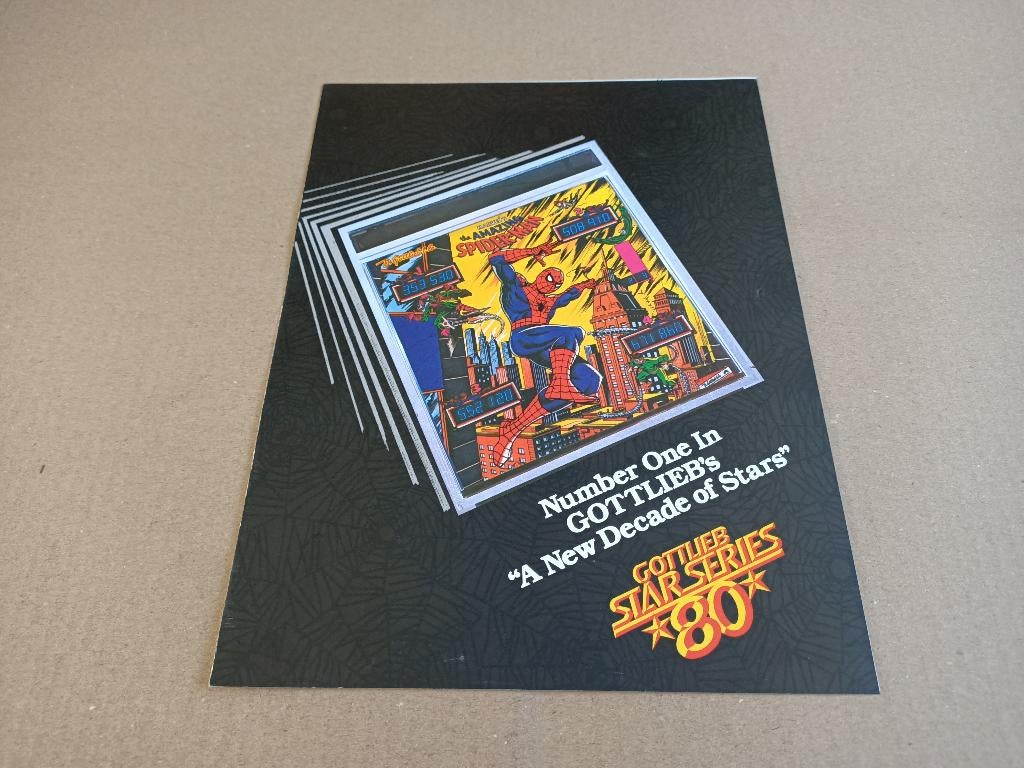 Folder: Gottlieb Spiderman (1980) Flipperkast, Verzamelen, Automaten | Flipperkasten, Ophalen of Verzenden, Flipperkast, Gottlieb