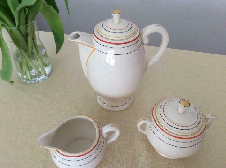 vintage   boch      koffieset     3 stuks   jaren  1950 !!, Antiquités & Art, Enlèvement ou Envoi