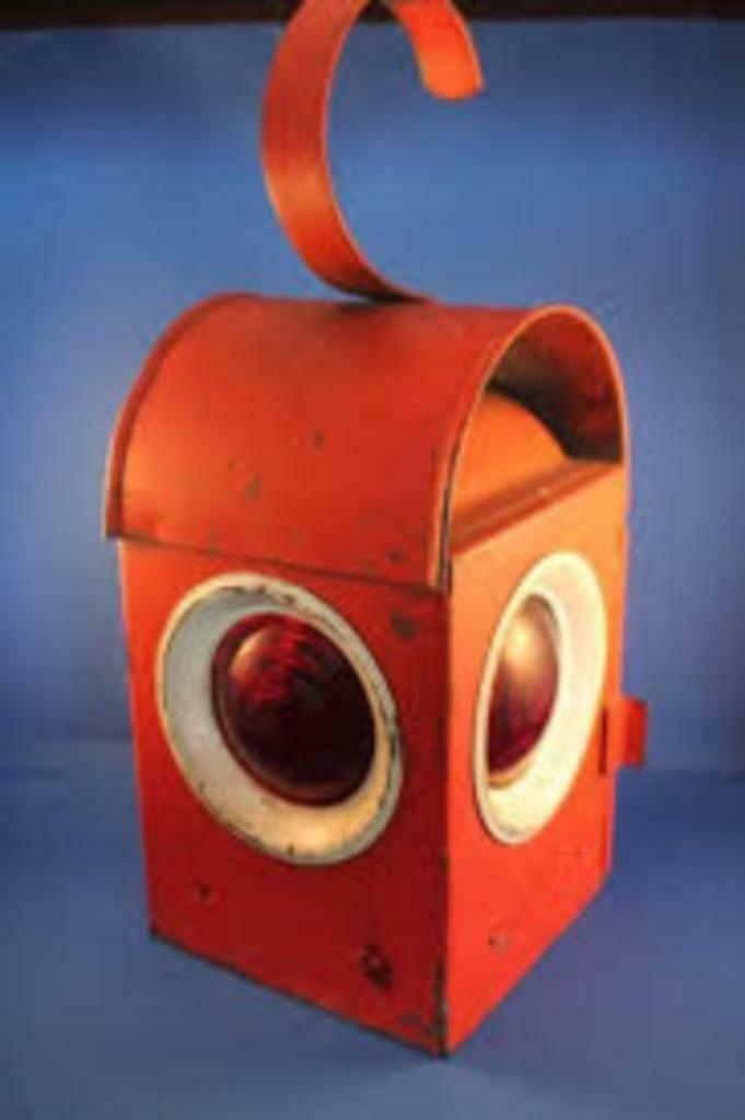 oude treinlamp, Antiek en Kunst, Ophalen of Verzenden