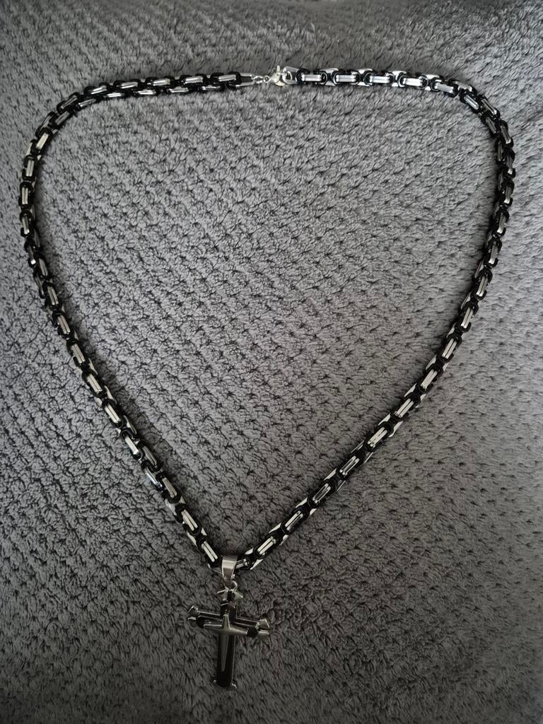 Nieuwe halsketting in stainless steel, Ophalen of Verzenden, Nieuw, Met hanger