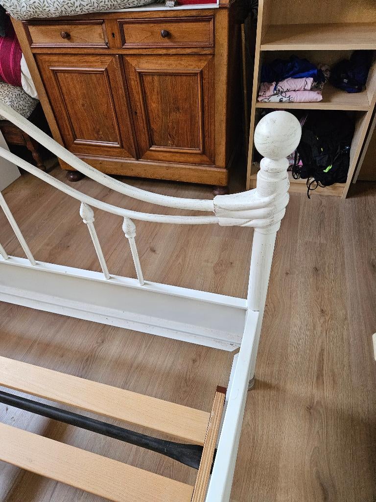 Bed extra lang 2 personen, Ophalen, Gebruikt, Tweepersoons, 140 cm