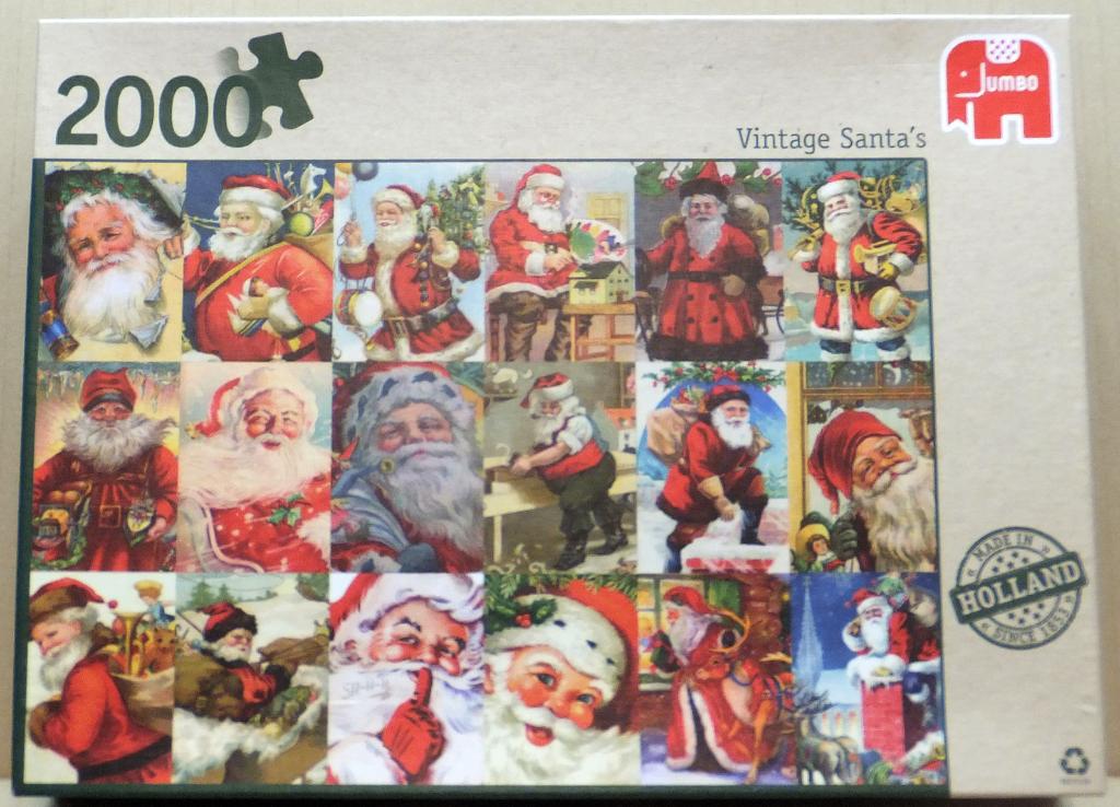 Puzzel - Jumbo 2000 - Vintage Santa, Enlèvement ou Envoi, Plus de 1 500 pièces, Utilisé, Puzzle