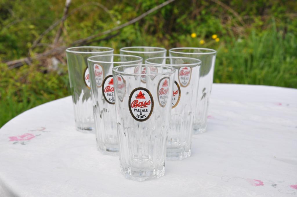 6 verres pale ale et stout bass, Ophalen of Verzenden, Zo goed als nieuw, Glas of Glazen, Overige merken