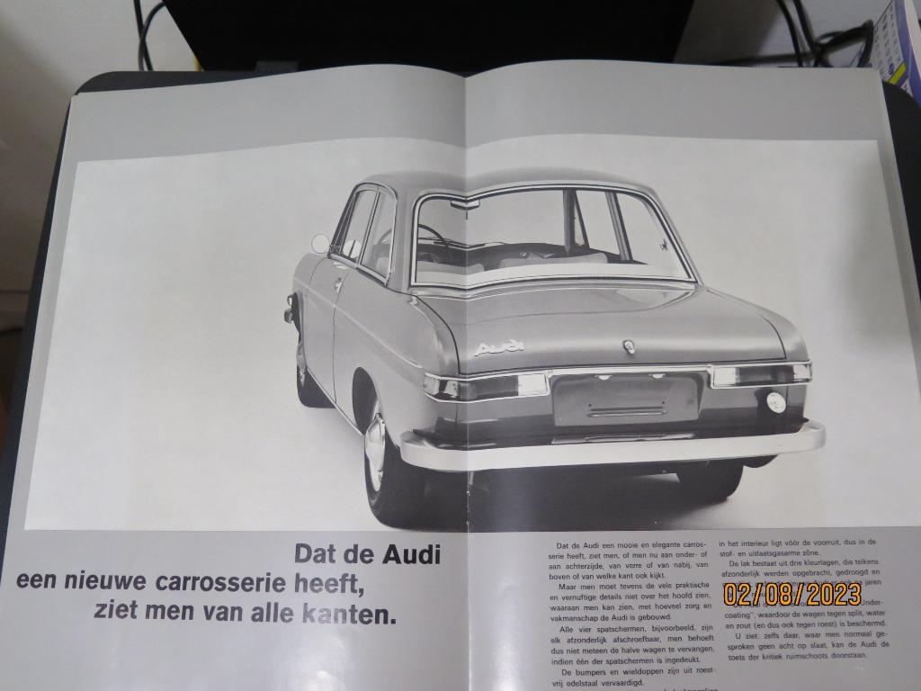 AUDI 72 1966  DEPLIANT BROCHURE en Neerlandais, Envoi, Audi