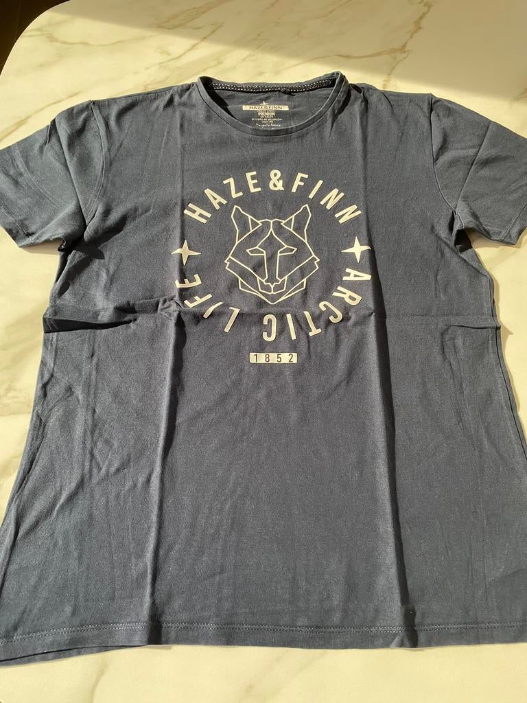T-shirt haze@finn maat large, Maat 52/54 (L), Blauw, Ophalen of Verzenden, Zo goed als nieuw
