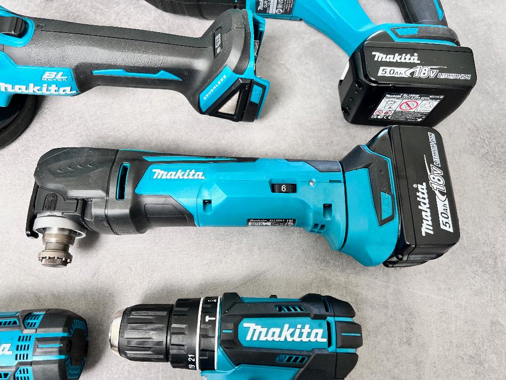 MAKITA DLX 5-DELIGE 18V 5.0AH ACCU COMBISET LXT ACTIE SET, Ophalen of Verzenden, Gevuld, Nieuw