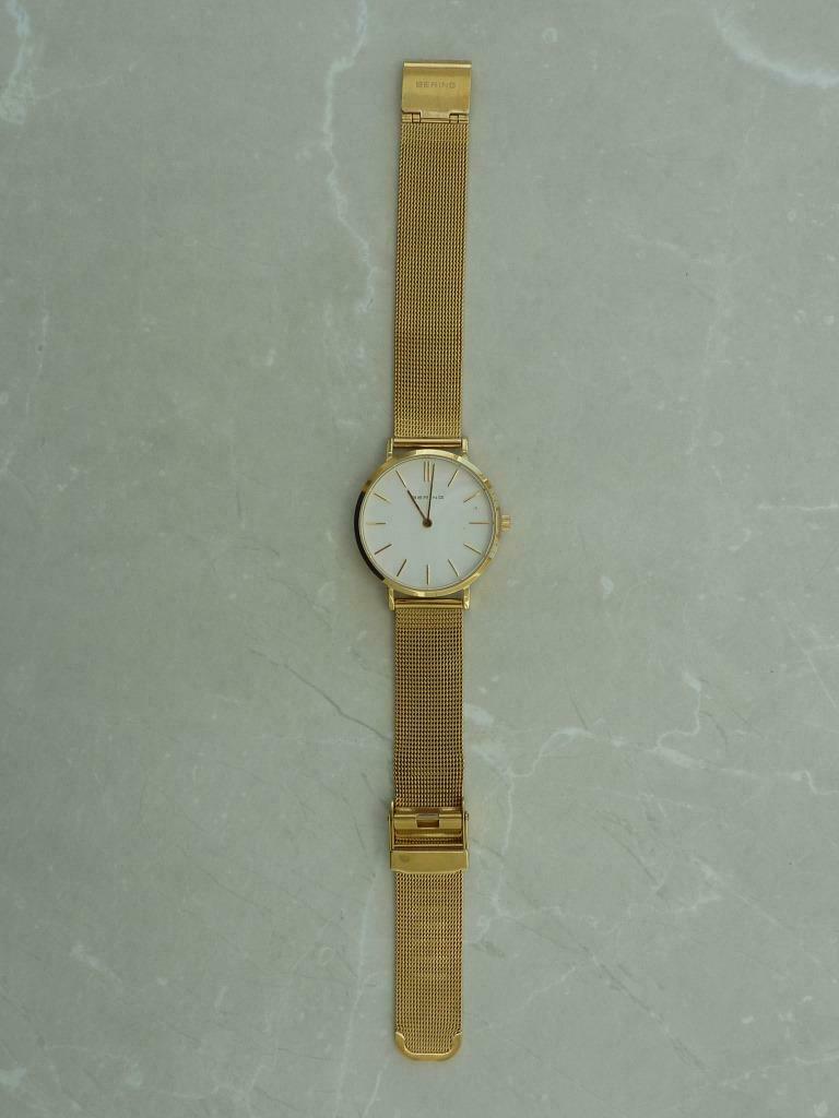 BERING dames klassieke Milanese gouden (verguld) horloge, Overige merken, Polshorloge, Nieuw, Ophalen of Verzenden