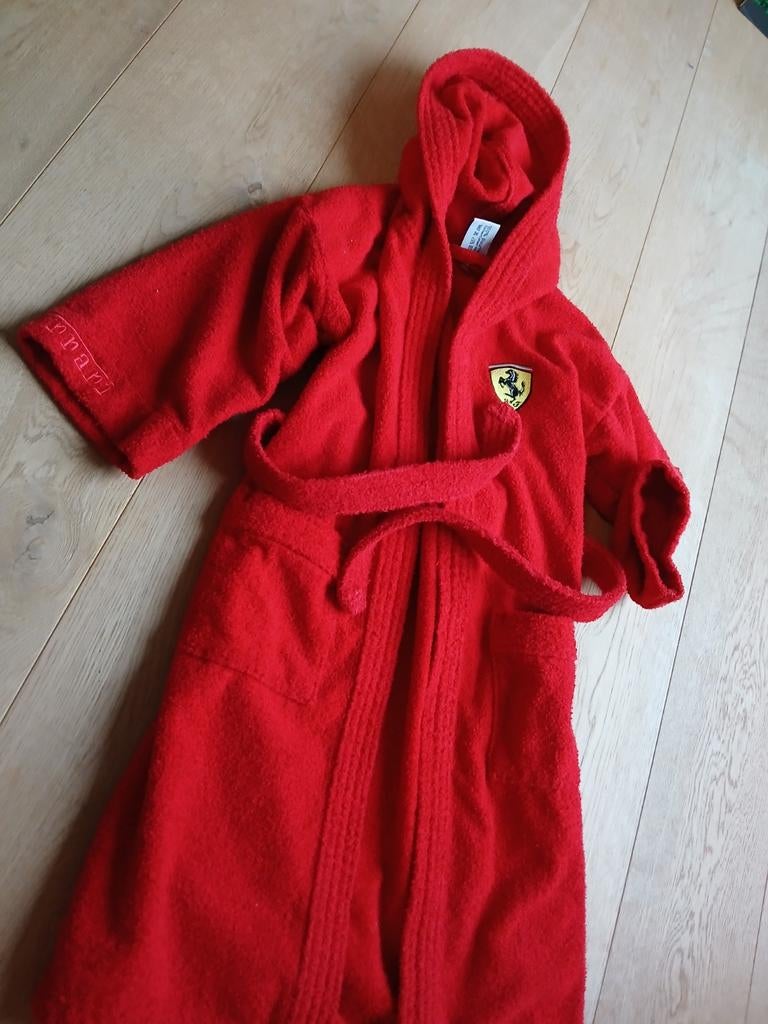 Authentique peignoir de bain rouge FERRARI + capuche T128, Envoi, FERRARI