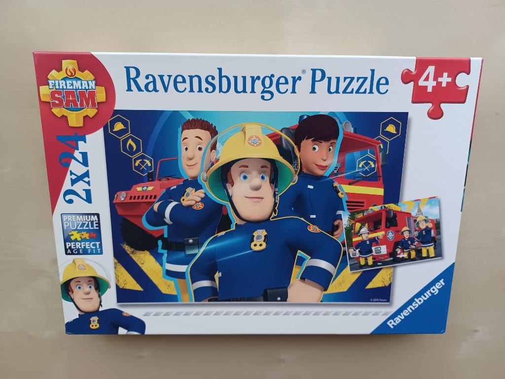 Sam de Brandweerman - Puzzels 2 x 24 stukjes, Enlèvement ou Envoi, 10 à 50 pièces, Comme neuf, 4 à 6 ans