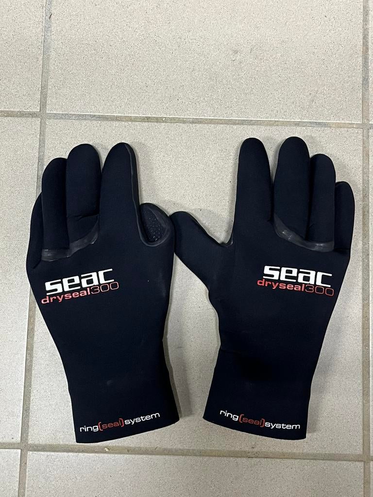 Duikhandschoenen neopreen 3.5mm Seac Dryseal maat XL, Watersport en Boten, Duiken, Ophalen of Verzenden, Zo goed als nieuw