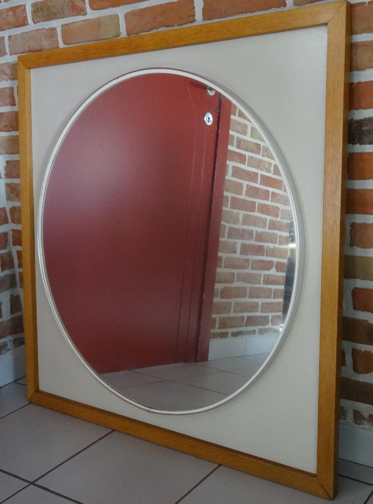 SPIEGEL jaren 70, Huis en Inrichting, Woonaccessoires | Spiegels, Ophalen, Gebruikt, Vierkant, 75 tot 100 cm