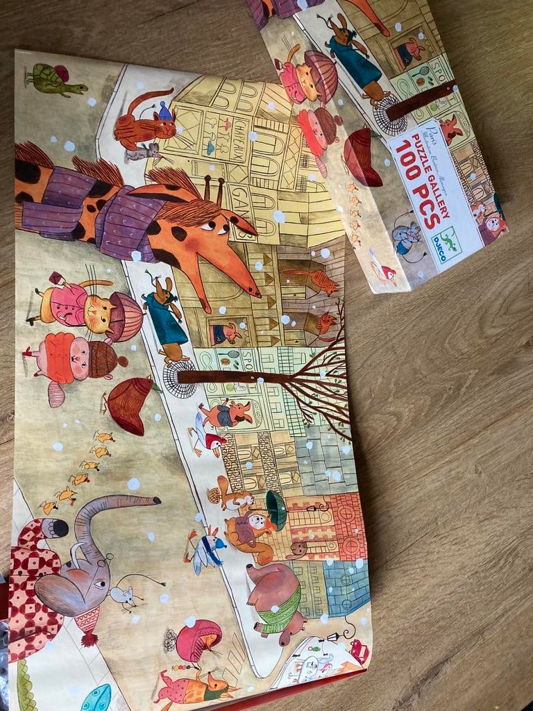 271:  puzzel DJECO 100 stukjes, Enlèvement ou Envoi, Plus de 50 pièces, Comme neuf