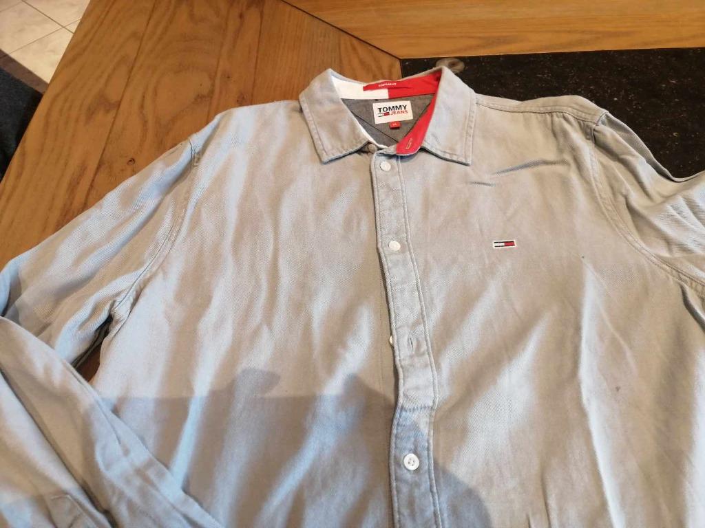 HEMD MERK TOMMY JEANS – REGULAR FIT  – MAAT XL, Enlèvement ou Envoi, Porté, Tommy Jeans, Tour de cou 43/44 (XL)