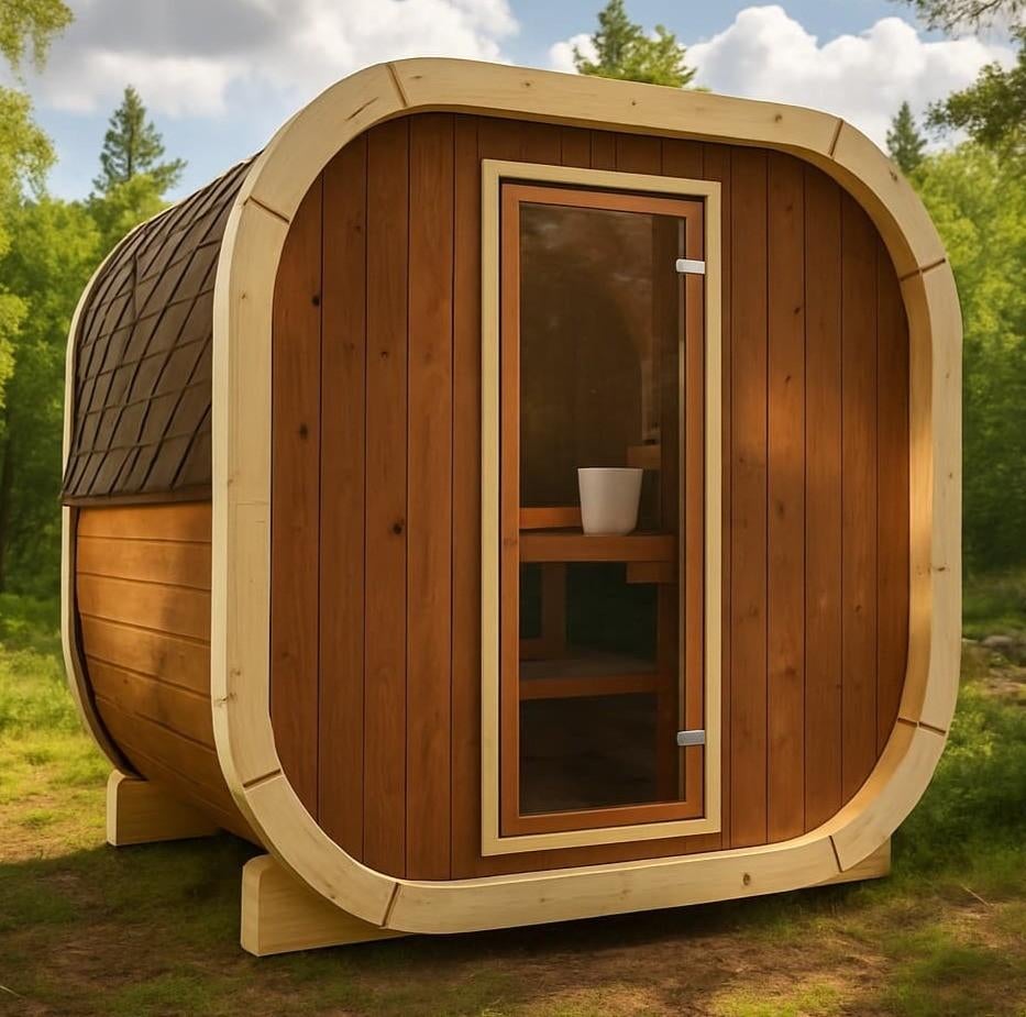 Cube Buitensauna SKOG KAKS130 Thermowood, Ophalen of Verzenden, Nieuw