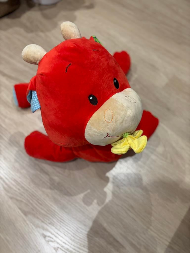 Peluche d’eveil vache rouge, Ophalen, Gebruikt, Koe