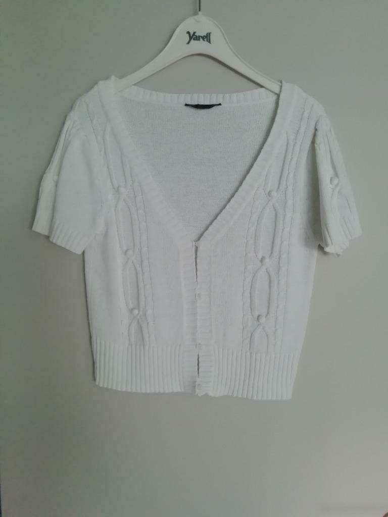 Witte bolero met korte mouwen en V-hals, Kleding | Dames, Cassis, Wit, Ophalen of Verzenden, Zo goed als nieuw