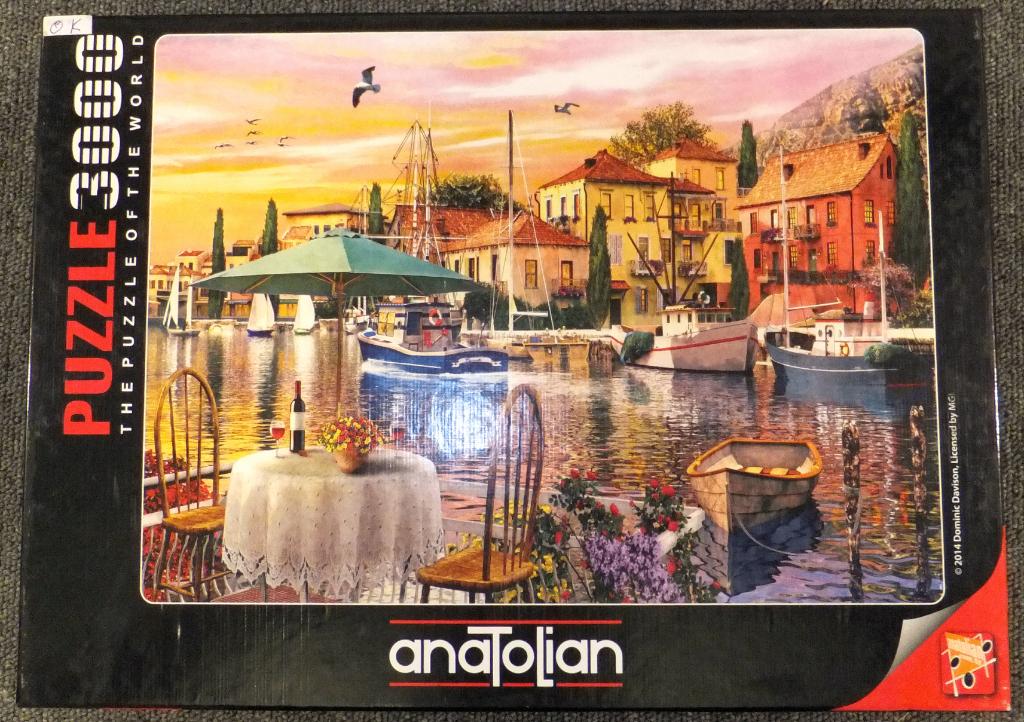 Puzzel - Anatolian 3000 - Sunset Harbour, Enlèvement ou Envoi, Plus de 1 500 pièces, Utilisé, Puzzle