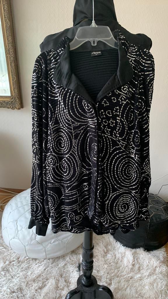 Caraco et chemise moirée argent - T36 - le Truc, Le truc, Comme neuf, Taille 36 (S), Noir