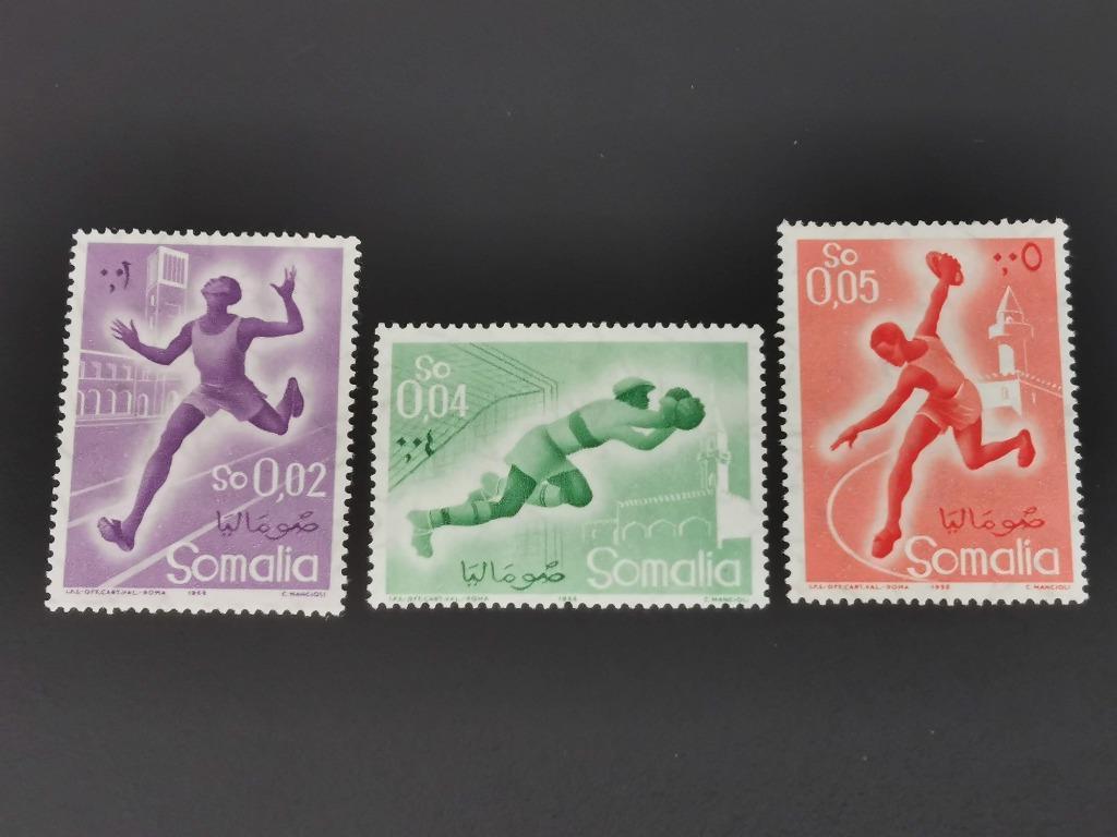 Italiaans Somalie 1958 - sport - atletiek, voetbal *, Ophalen of Verzenden, Overige landen, Postfris