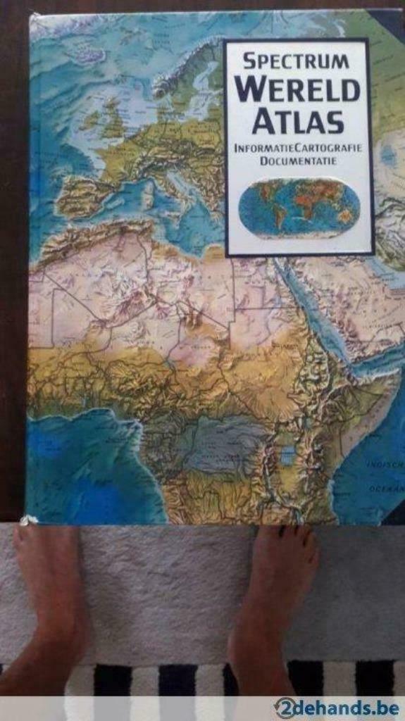 spectrum wereldatlas informatie cartografie documentatie, Boeken, Atlassen en Landkaarten, Verzenden, Gelezen, Nederland