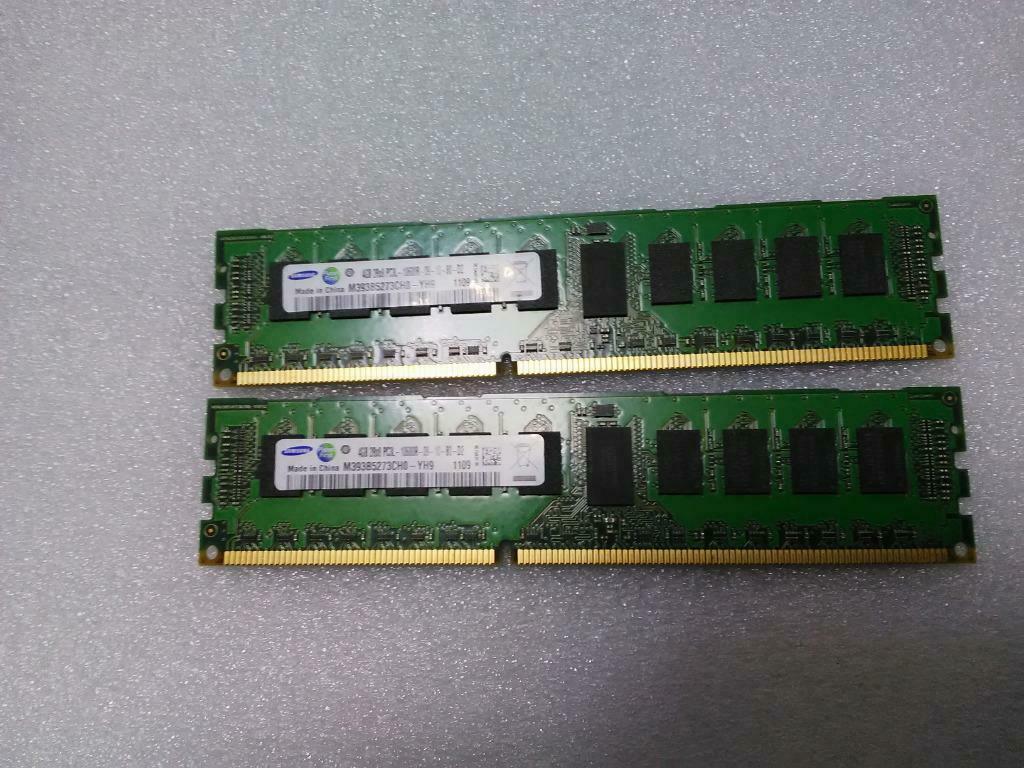 Lot de 2x Samsung 4Gb=8Gb  PC3L-10600R pour serveur, Computers en Software, RAM geheugen, Gebruikt, Server, 8 GB, DDR3