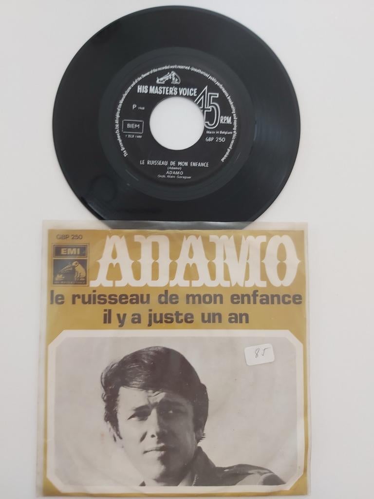 Adamo  - le ruisseau de mon enfance, Enlèvement ou Envoi, Single, Comme neuf, Pop