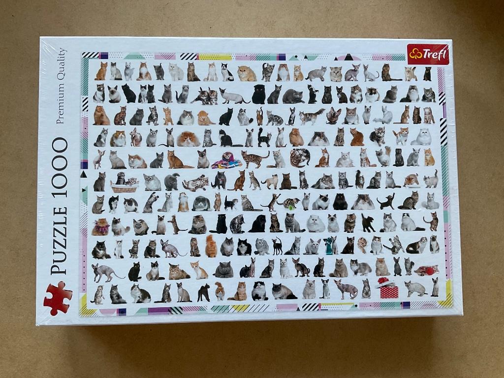 Puzzel 208 katten, 1000 stukjes, Ophalen of Verzenden, 500 t/m 1500 stukjes, Nieuw, Legpuzzel